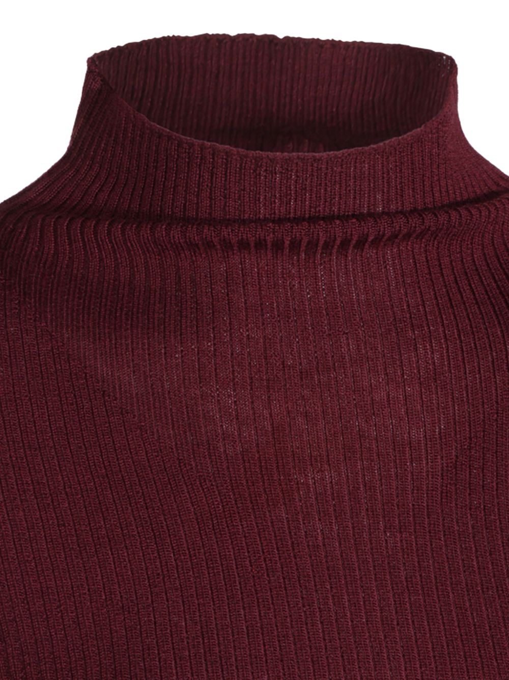 TWINSET Maglia a collo alto in lana bordeaux 