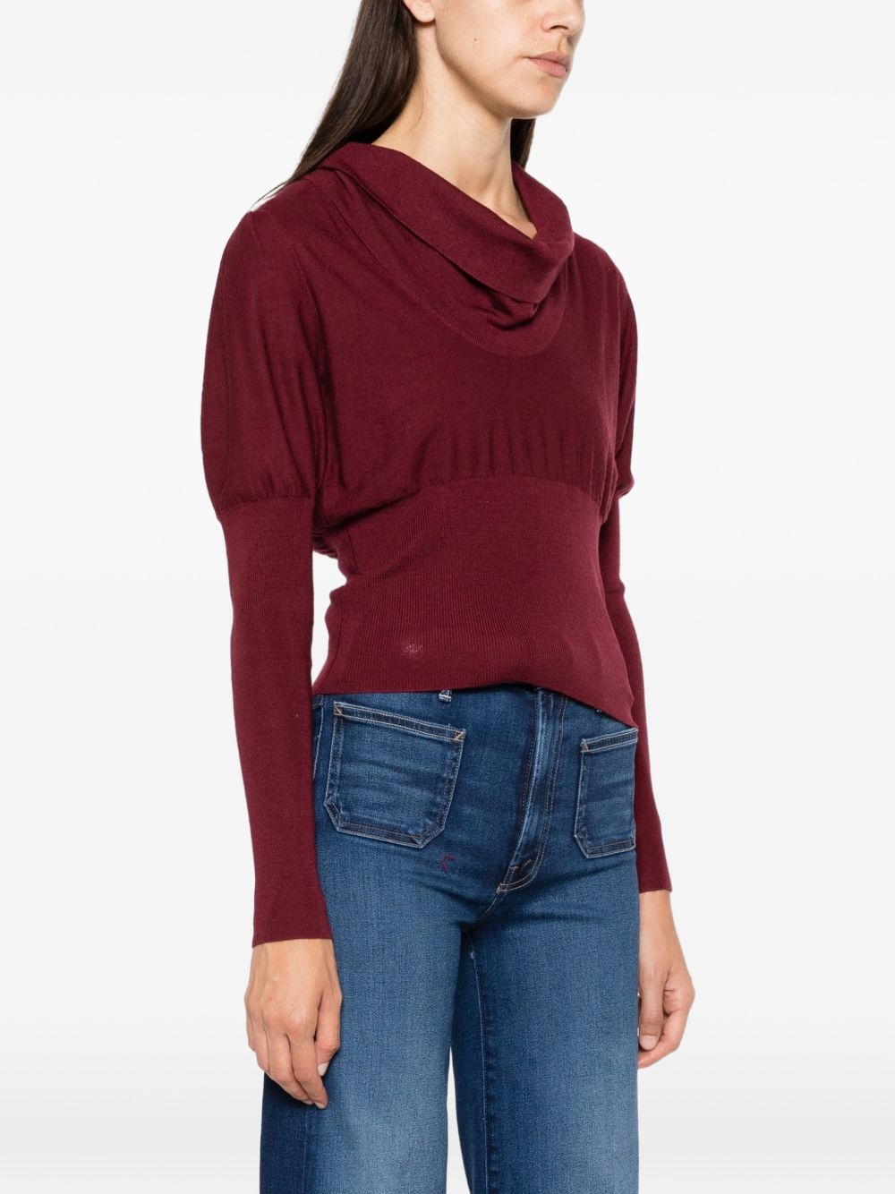 TWINSET Maglia in lana bordeaux 