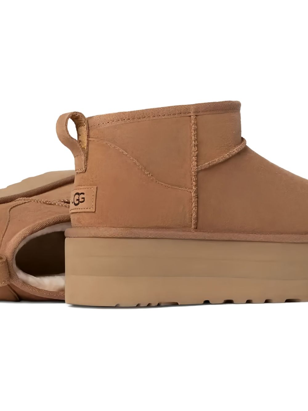 UGG Stivaletti Classic Ultra Mini Platform in camoscio marrone castagna 