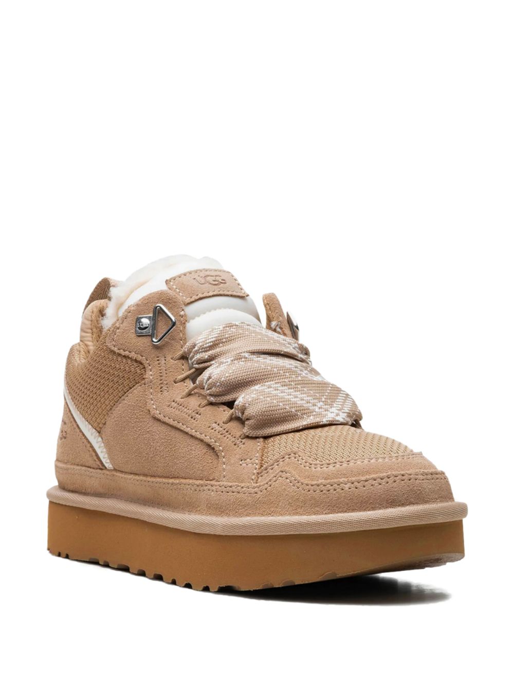 UGG Sneakers Lowmel color sabbia in pelle scamosciata e tessuto 