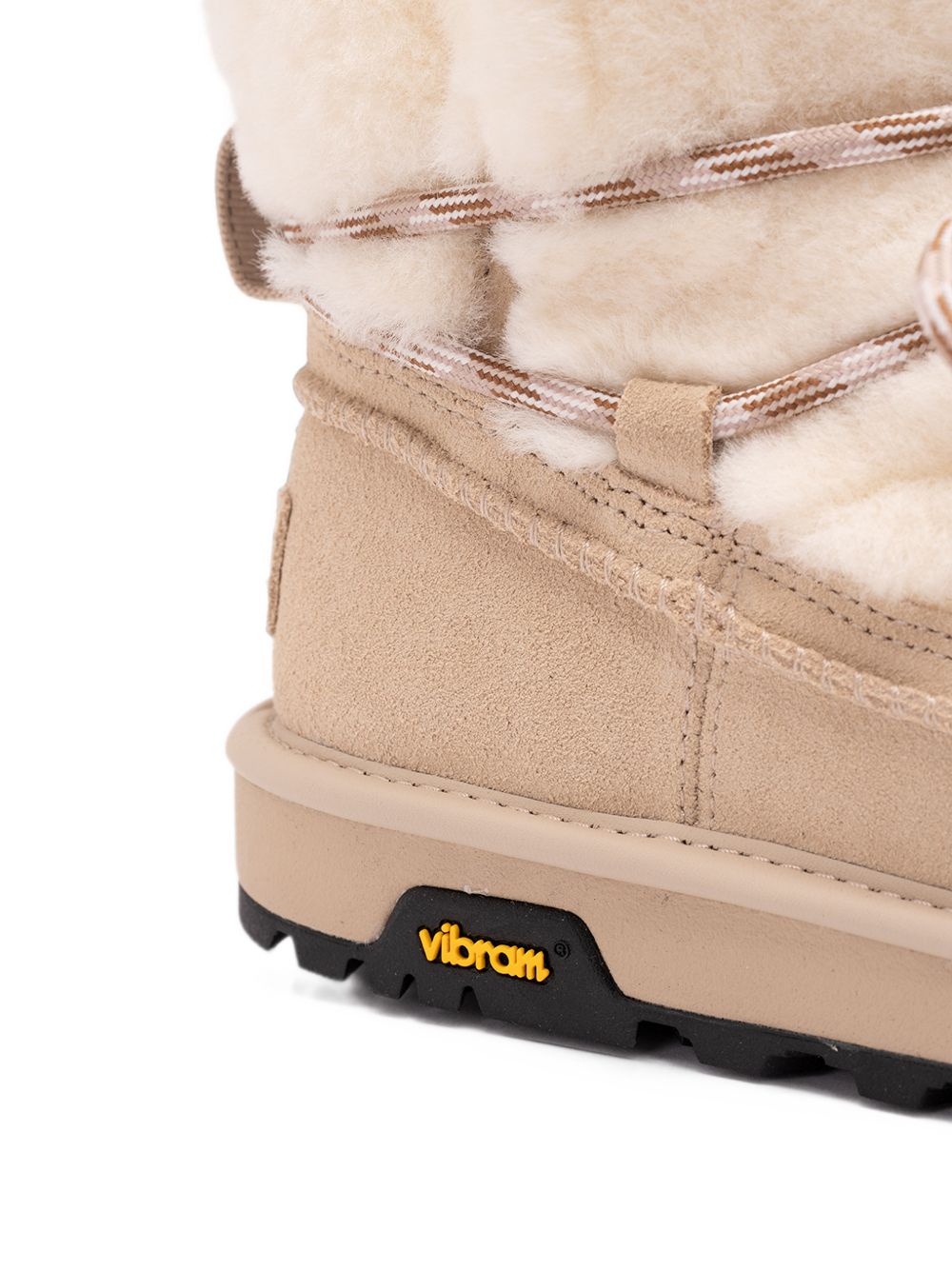 UGG Stivaletti alti beige in pelle con lacci 