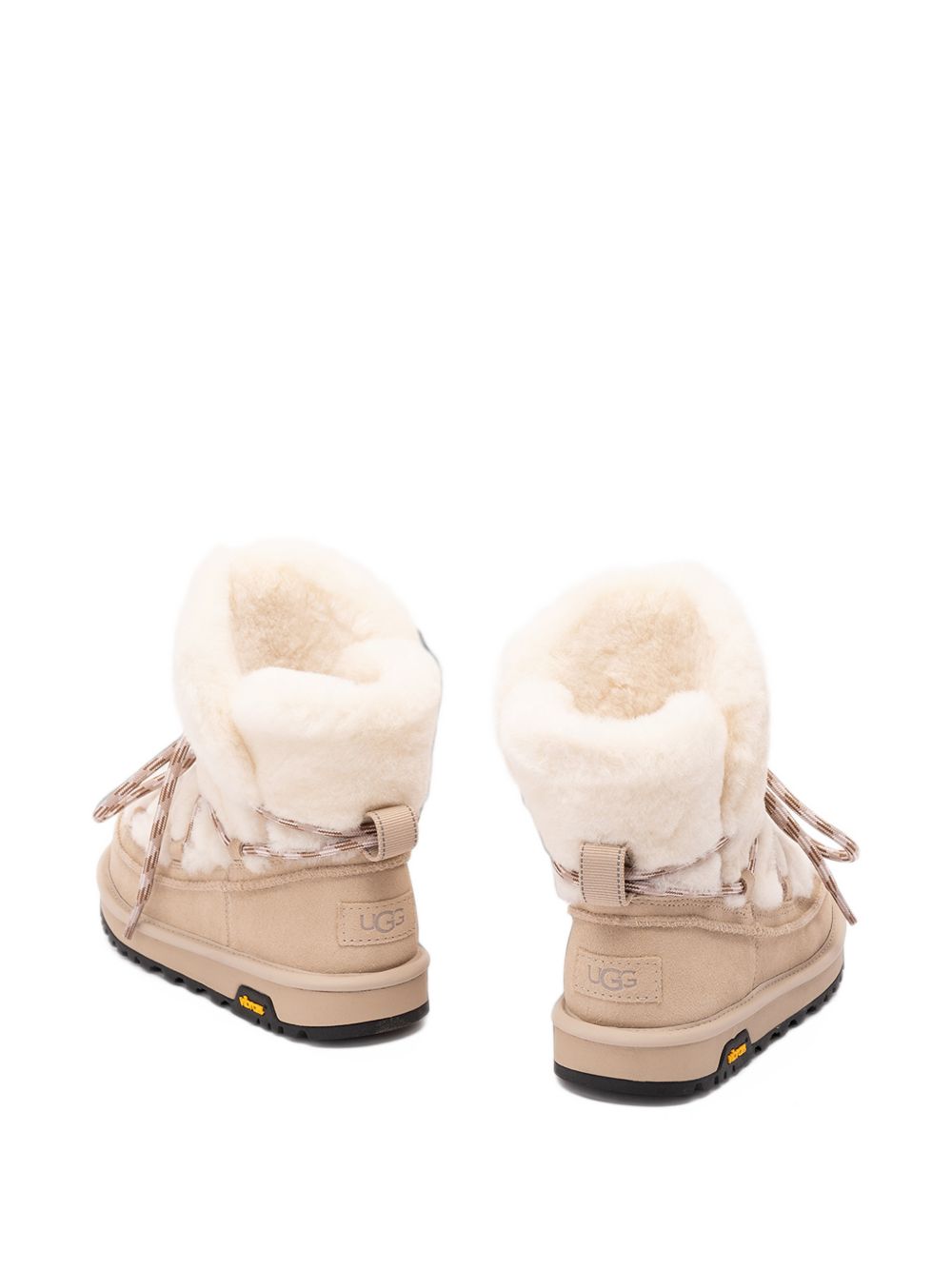 UGG Stivaletti alti beige in pelle con lacci 
