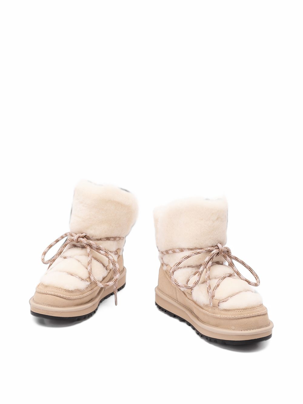 UGG Stivaletti alti beige in pelle con lacci 