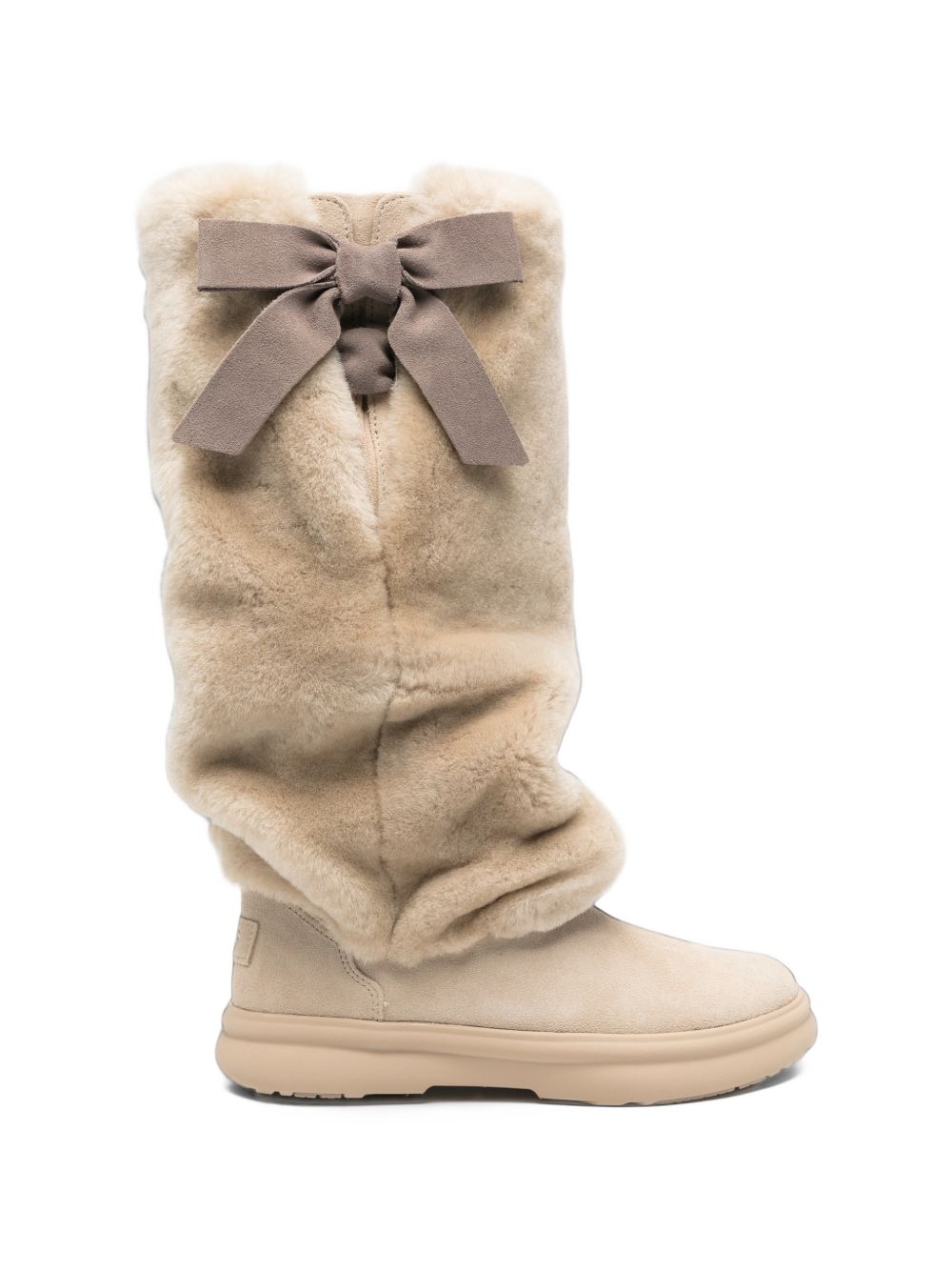 UGG Stivali Après-Ski in Pelle Scamosciata e Shearling con Fiocco 