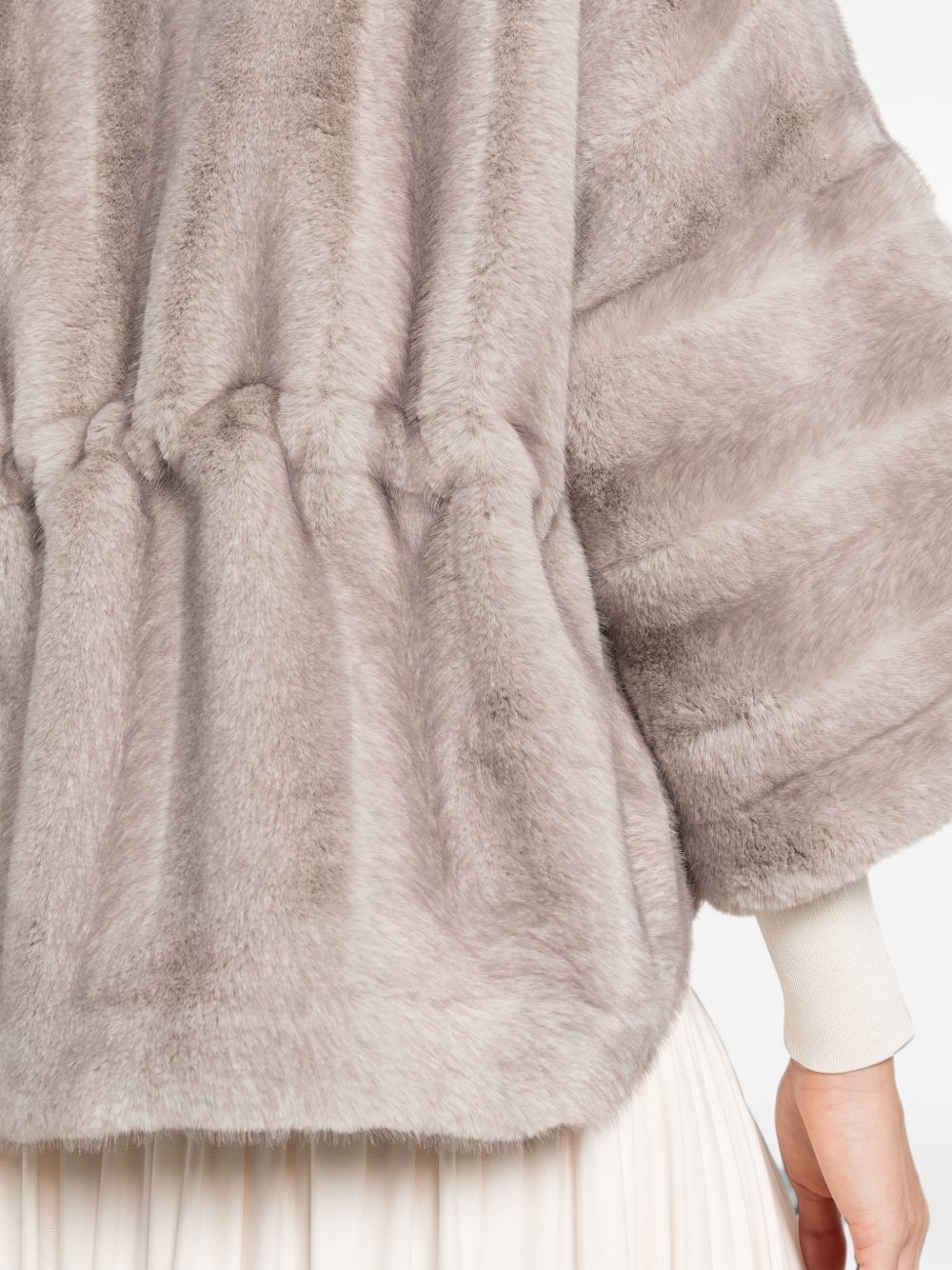VALENTINI 1972 Giacca VINTAGE MINK in ecopelliccia grigio firmata 