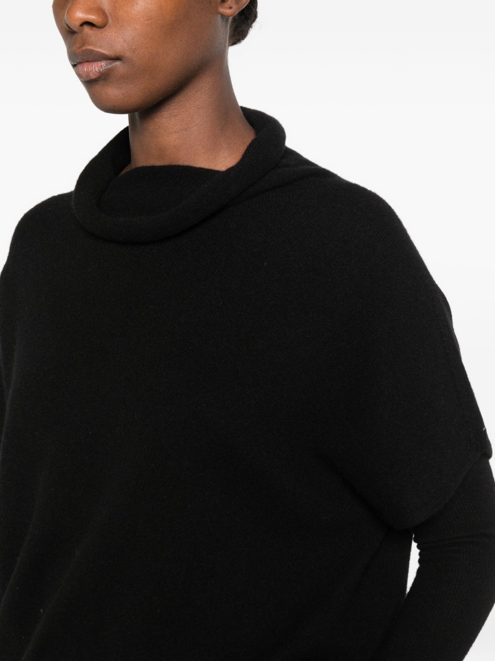 VANISE Maglia ROCIO NERO nera a collo alto 