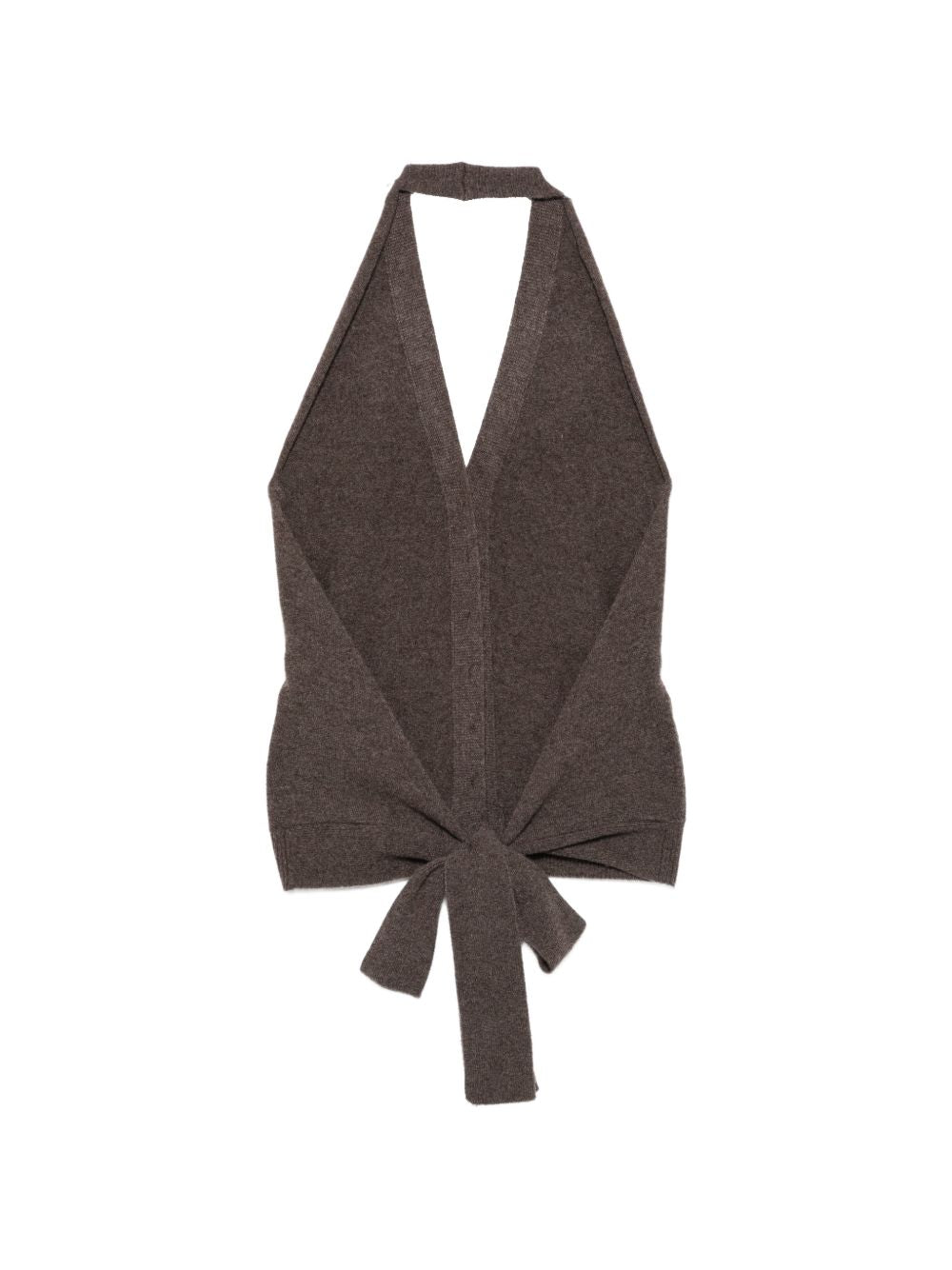 VANISE Gilet PHILIPPA CACAO in maglia marrone di cashmere 