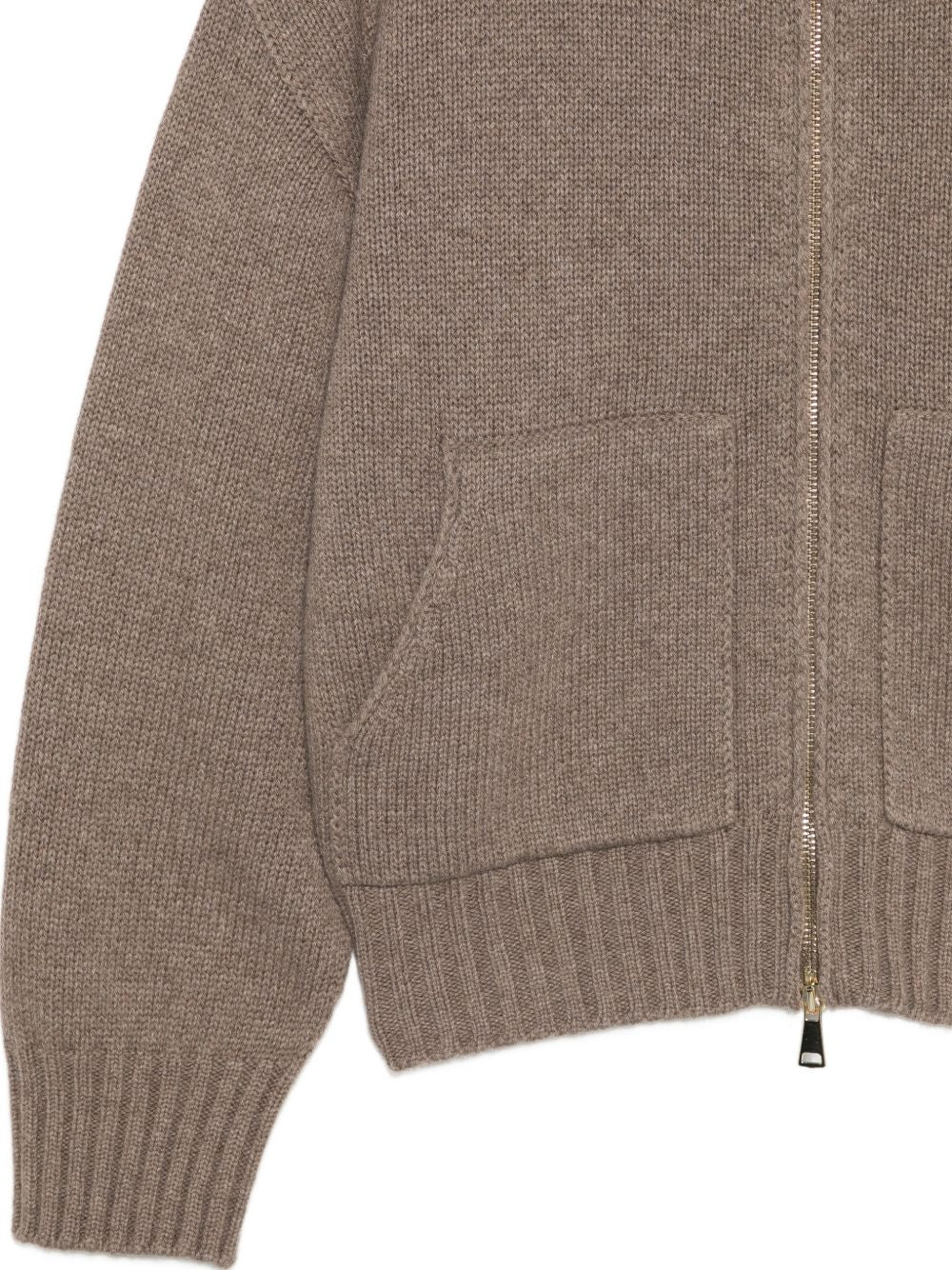 VANISE Cardigan Diletta color castoro in lana e cashmere 