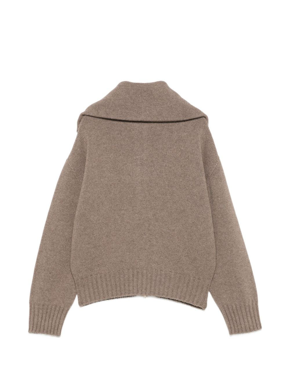 VANISE Cardigan Diletta color castoro in lana e cashmere 