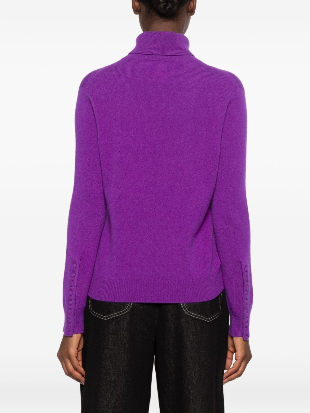 VANISE Maglia SANDRINE VIOLA DALIA in cashmere con collo alto 