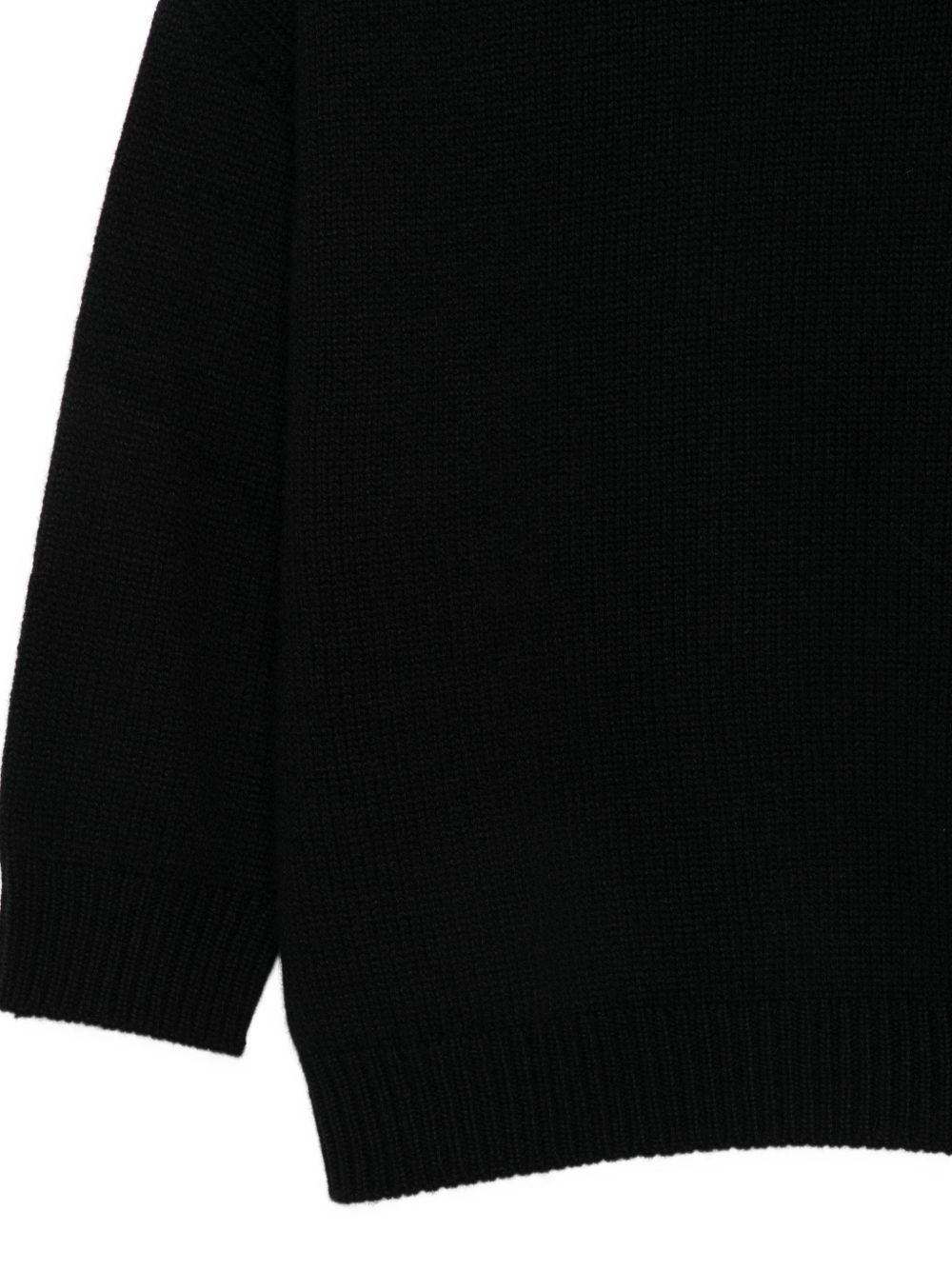 VANISE Maglia Chantal nera in lana e cashmere 