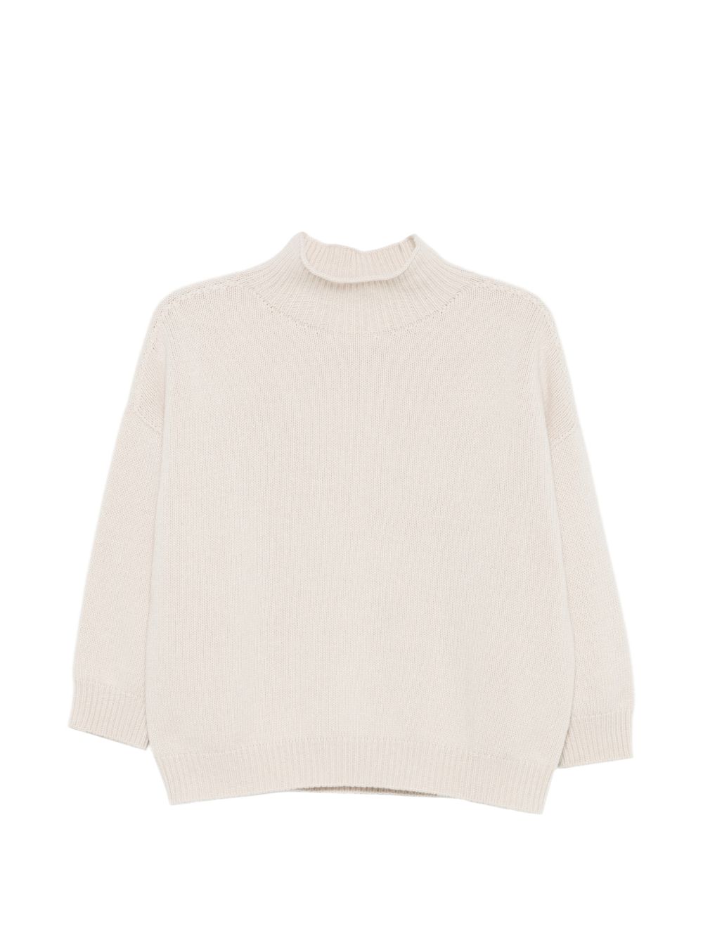 VANISE Maglia Chantal color stucco in lana e cashmere 