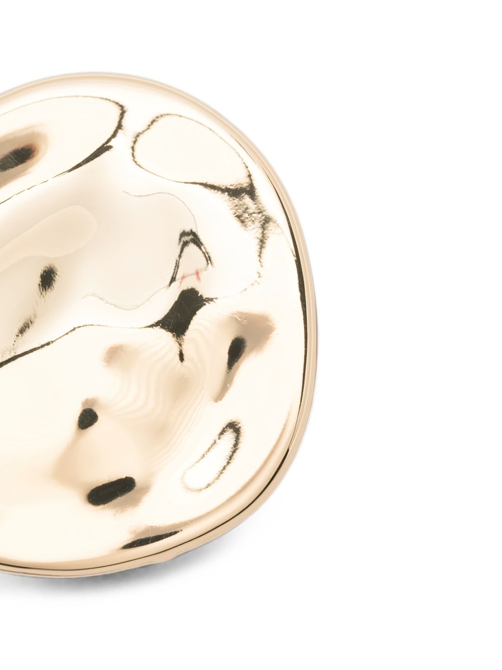 VANISE Spilla circolare dorata con effetto martellato 