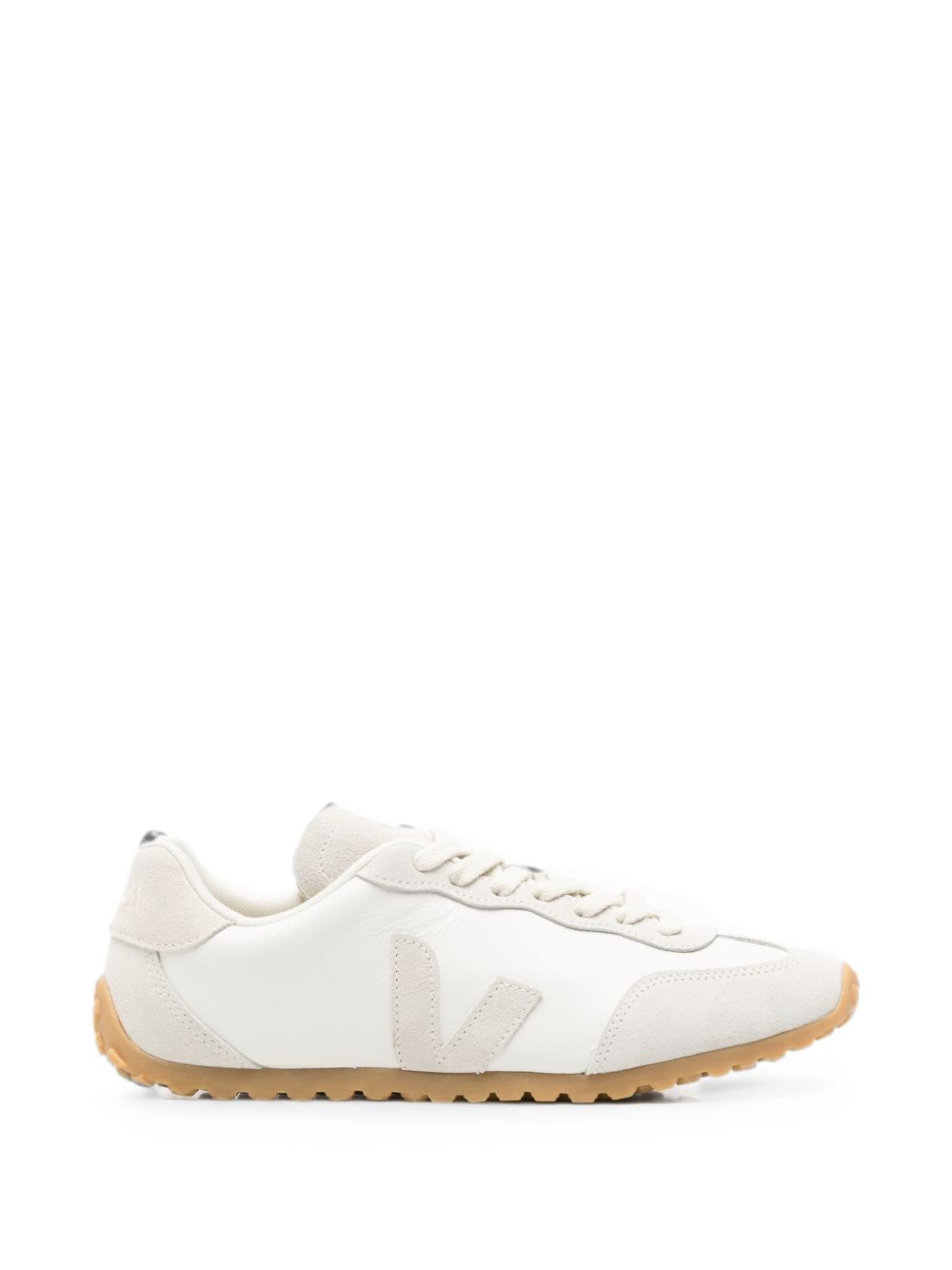 VEJA Sneakers basse bianche con inserti in pelle scamosciata 