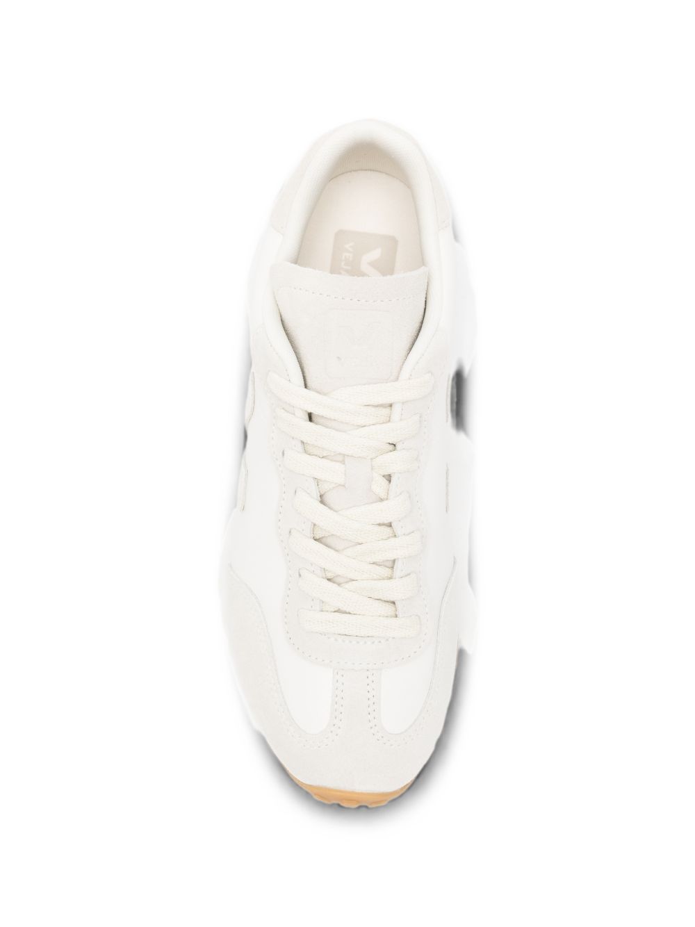 VEJA Sneakers basse bianche con inserti in pelle scamosciata 