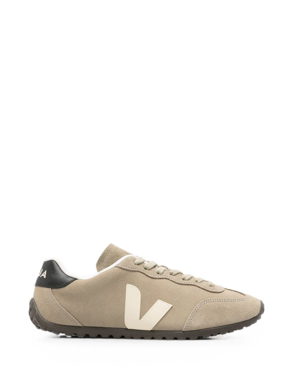 VEJA Sneakers basse beige con inserti in pelle scamosciata 