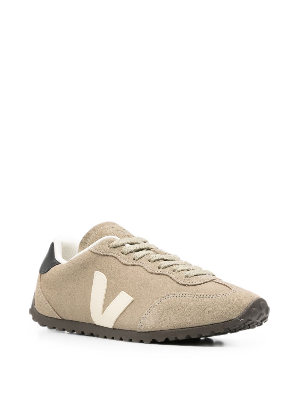 VEJA Sneakers basse beige con inserti in pelle scamosciata 