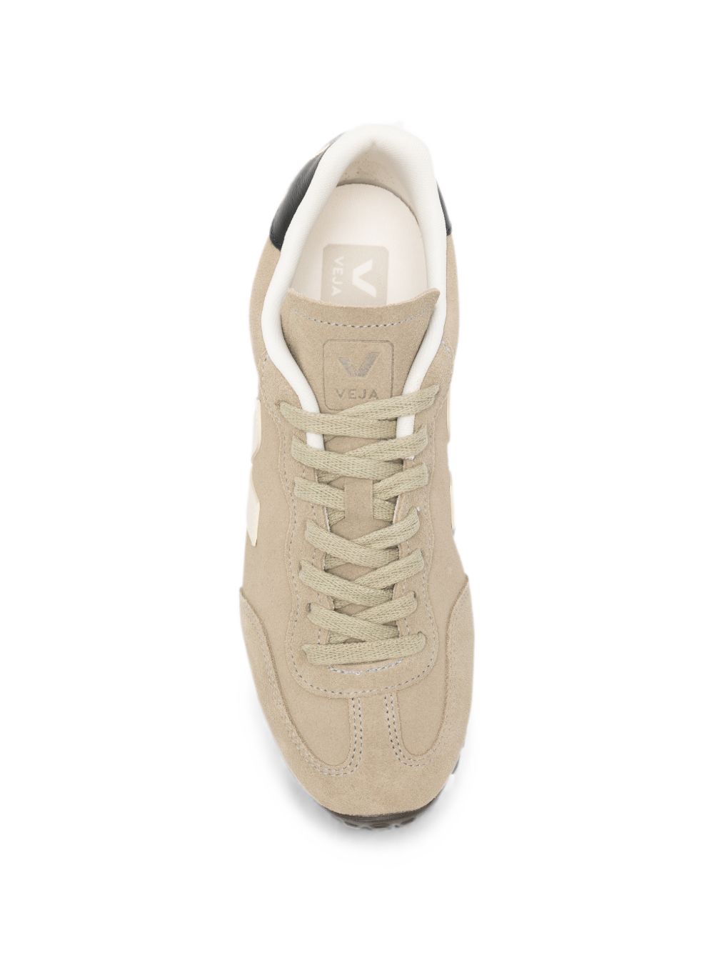 VEJA Sneakers basse beige con inserti in pelle scamosciata 
