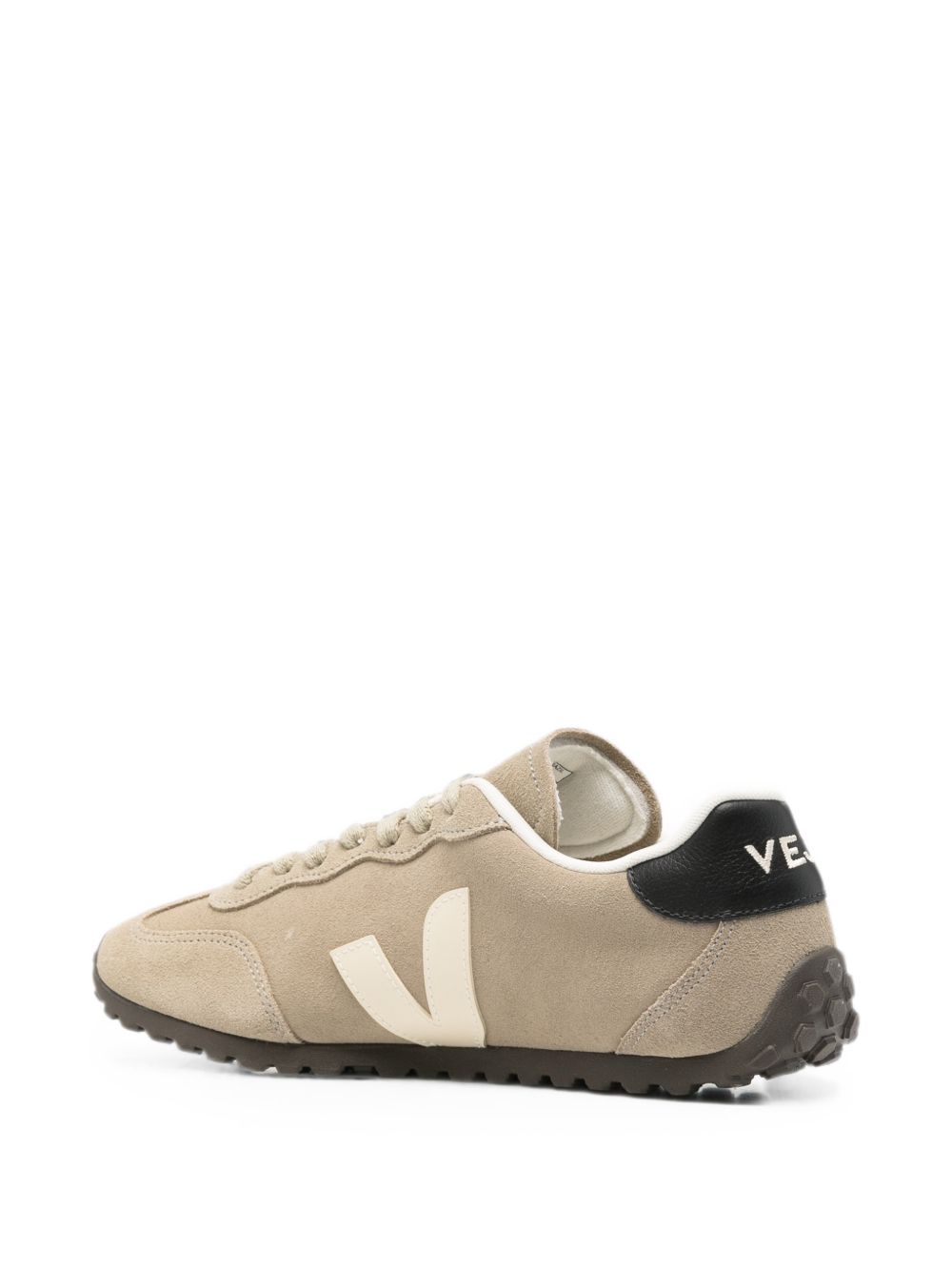 VEJA Sneakers basse beige con inserti in pelle scamosciata 