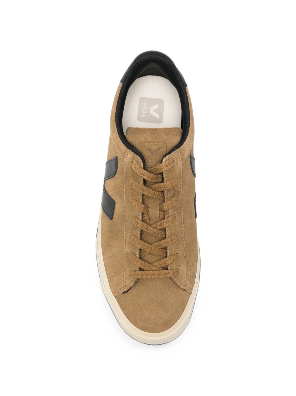 VEJA Sneakers nere e cammello in suede 