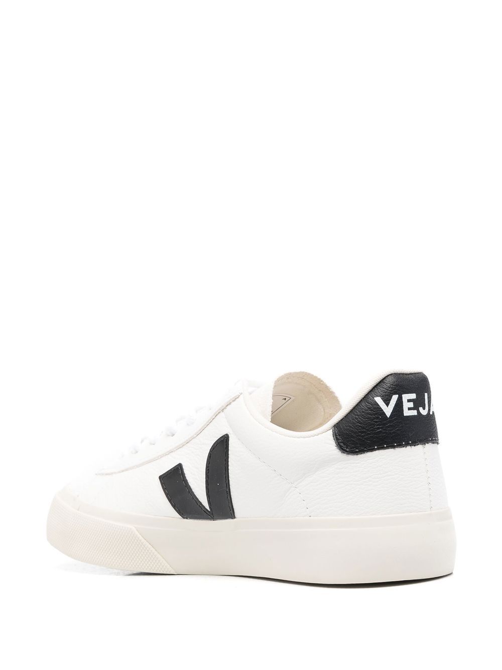 VEJA Sneakers bianche in pelle con dettagli neri 