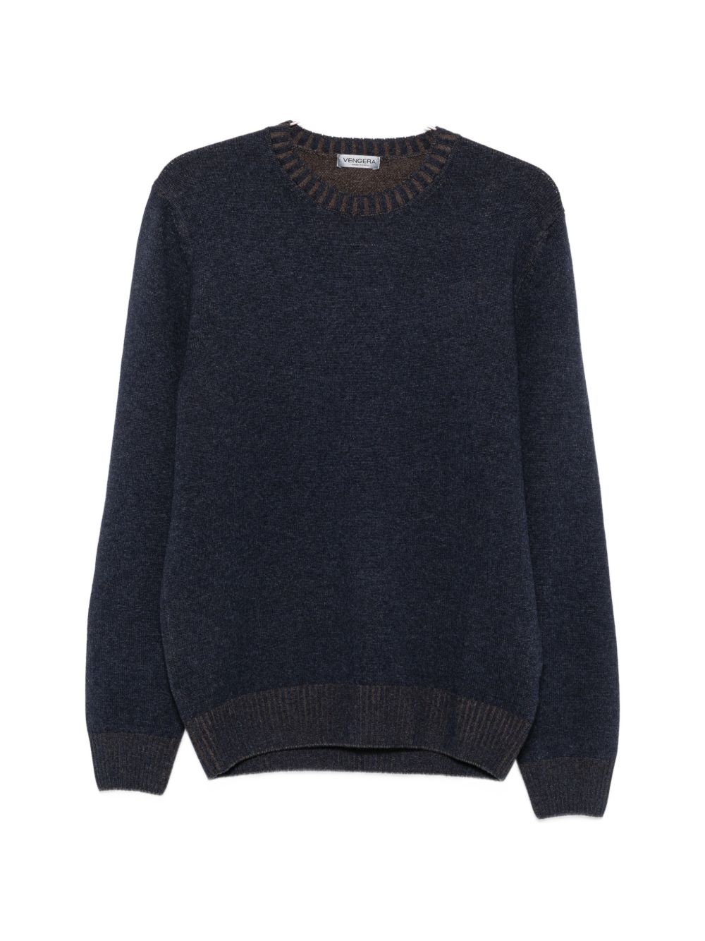 VENGERA Maglia da uomo blu in lana 