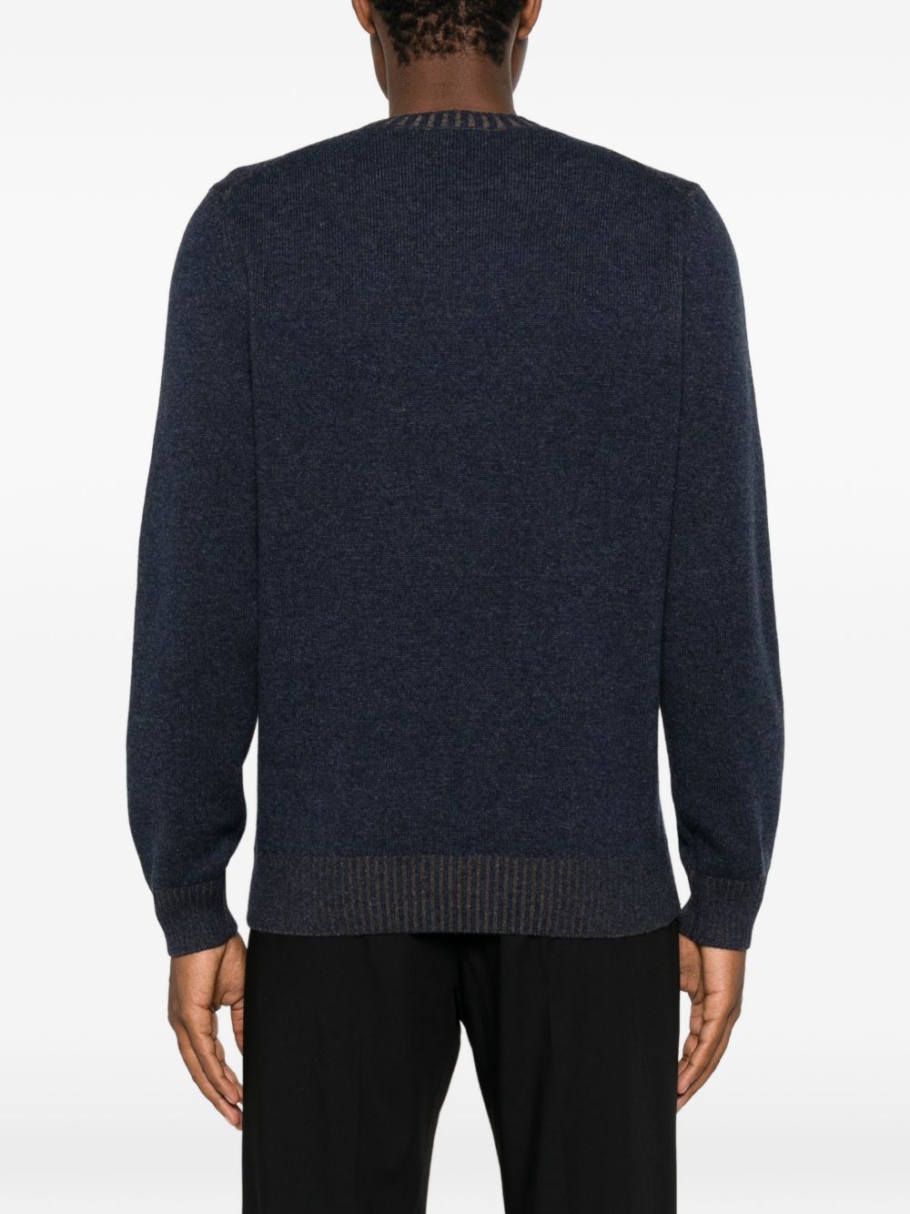 VENGERA Maglia da uomo blu in lana 