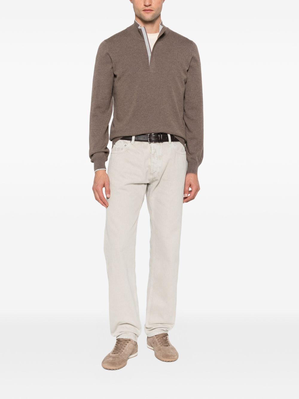 VENGERA Maglia collo alto con zip 