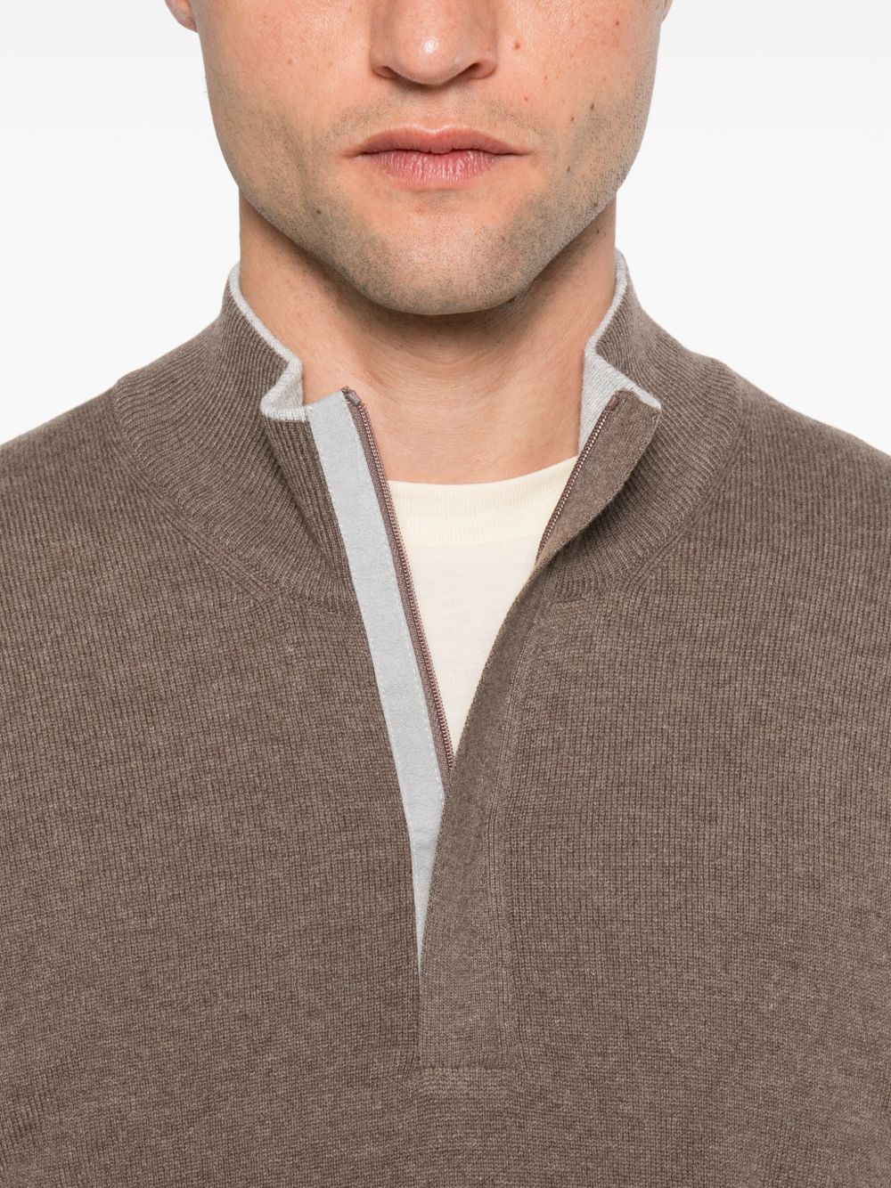 VENGERA Maglia collo alto con zip 