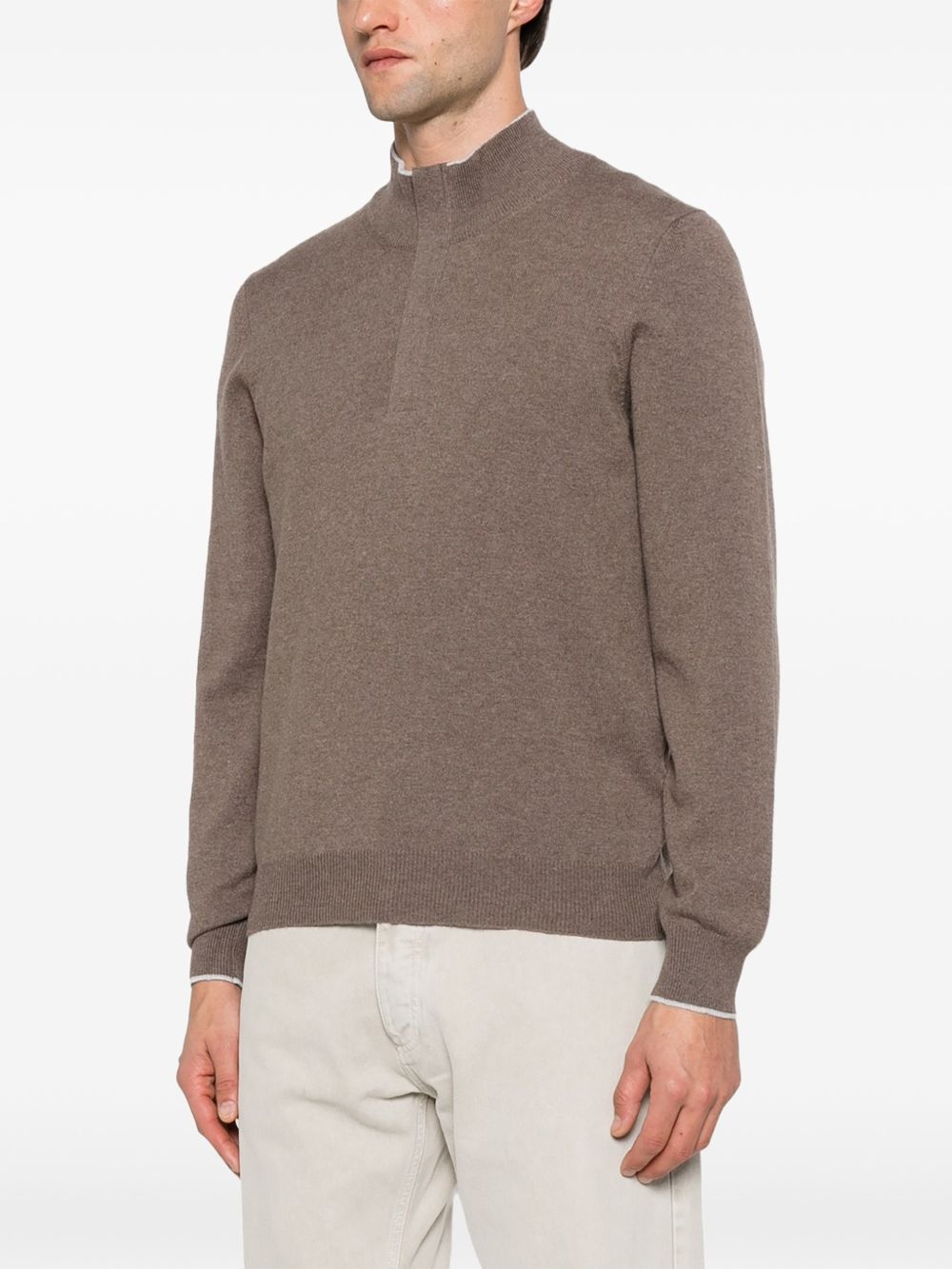 VENGERA Maglia collo alto con zip 