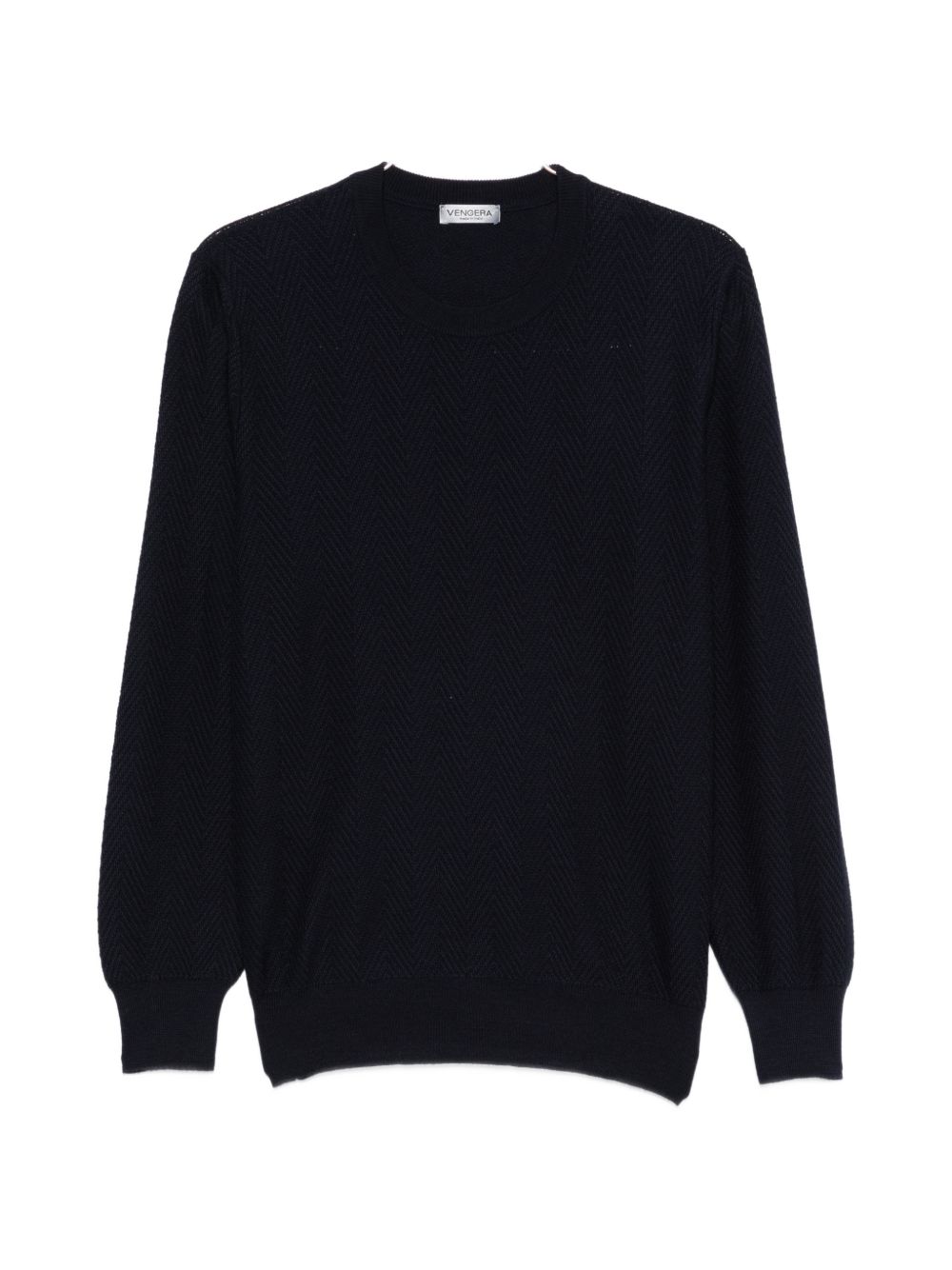 VENGERA Maglia girocollo in lana blu 
