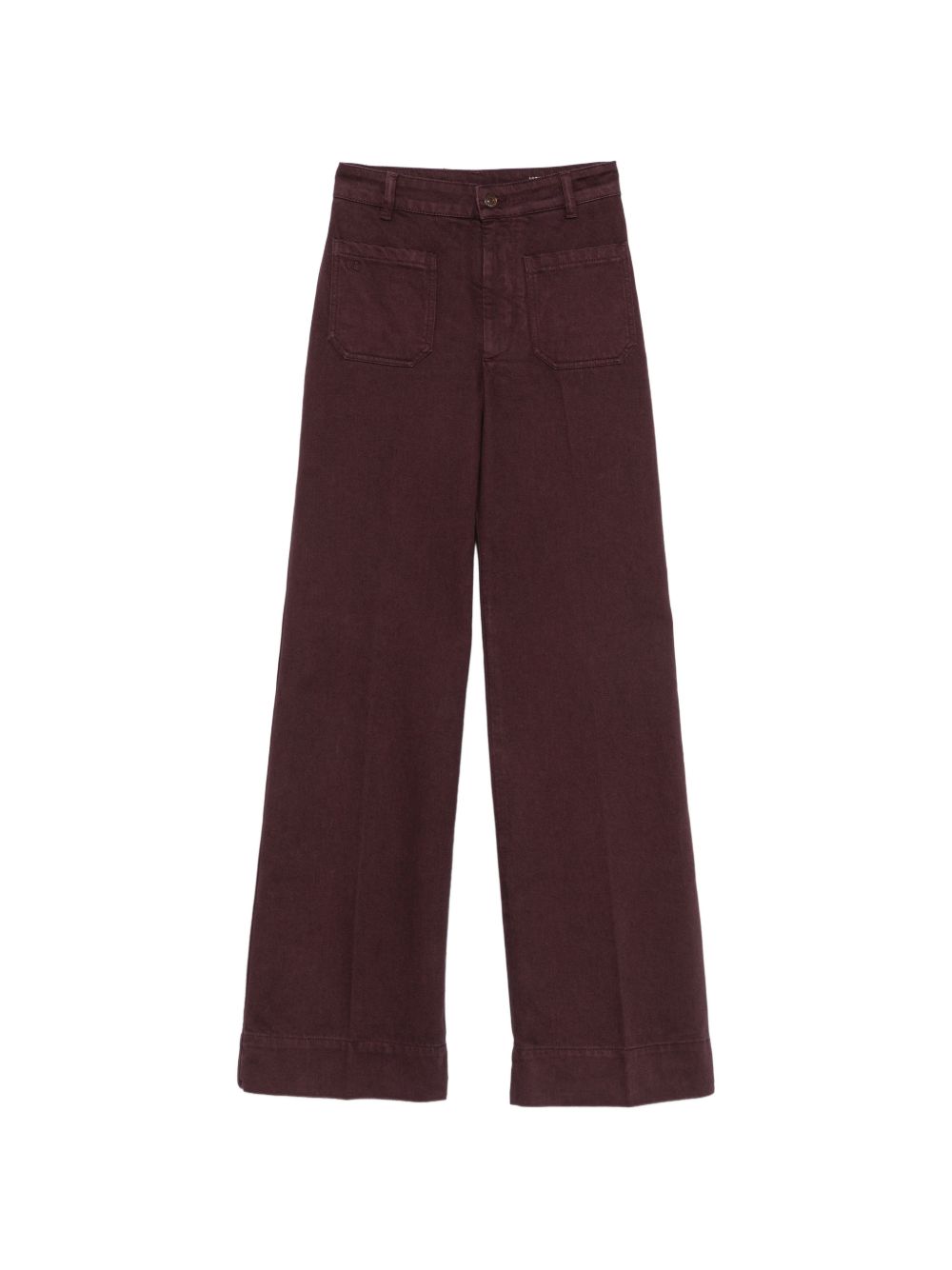 VICTORIA BECKHAM Jeans Alina in cotone bordeaux 