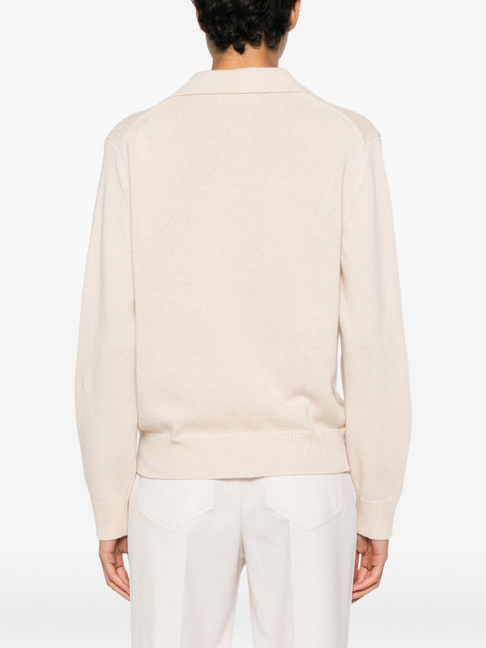 VICTORIA BECKHAM Maglia Genevieve in lana e cashmere con collo polo 
