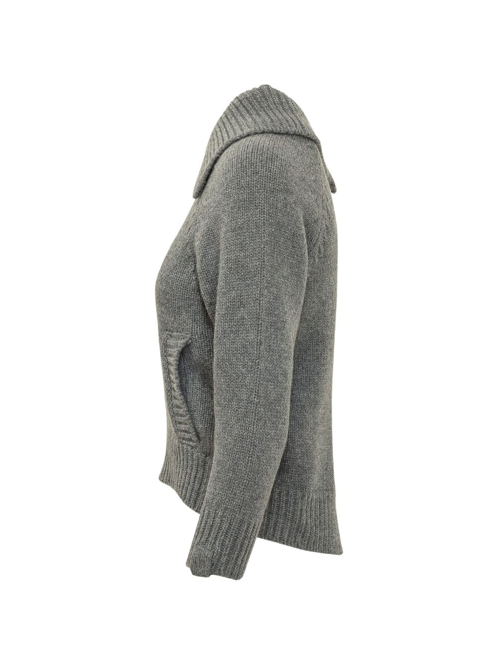 VICTORIA BECKHAM Maglione in lana e cashmere grigio 