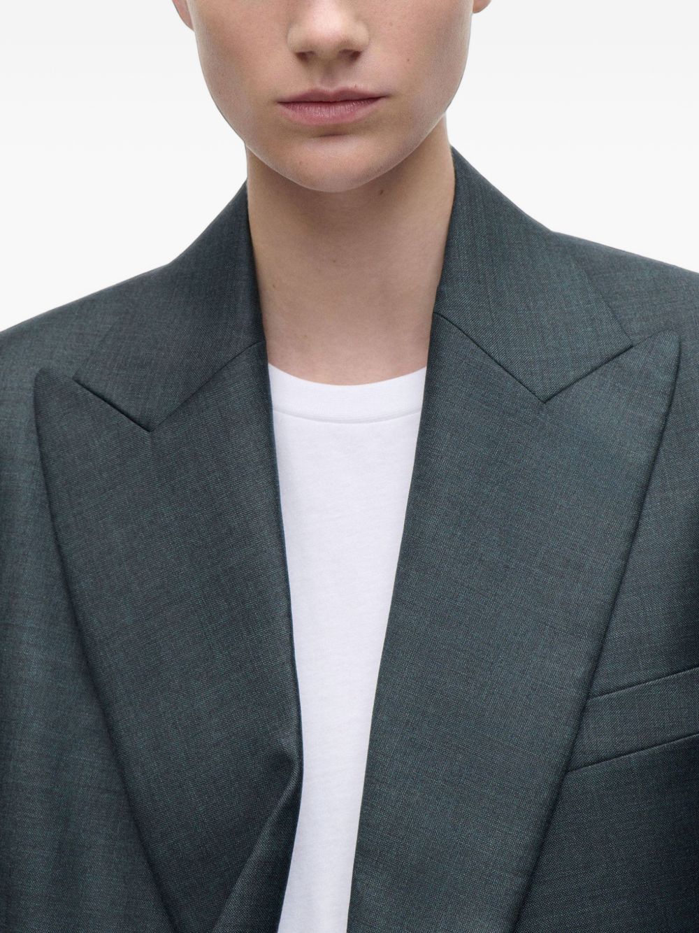 VICTORIA BECKHAM Blazer strutturato blu cenere 