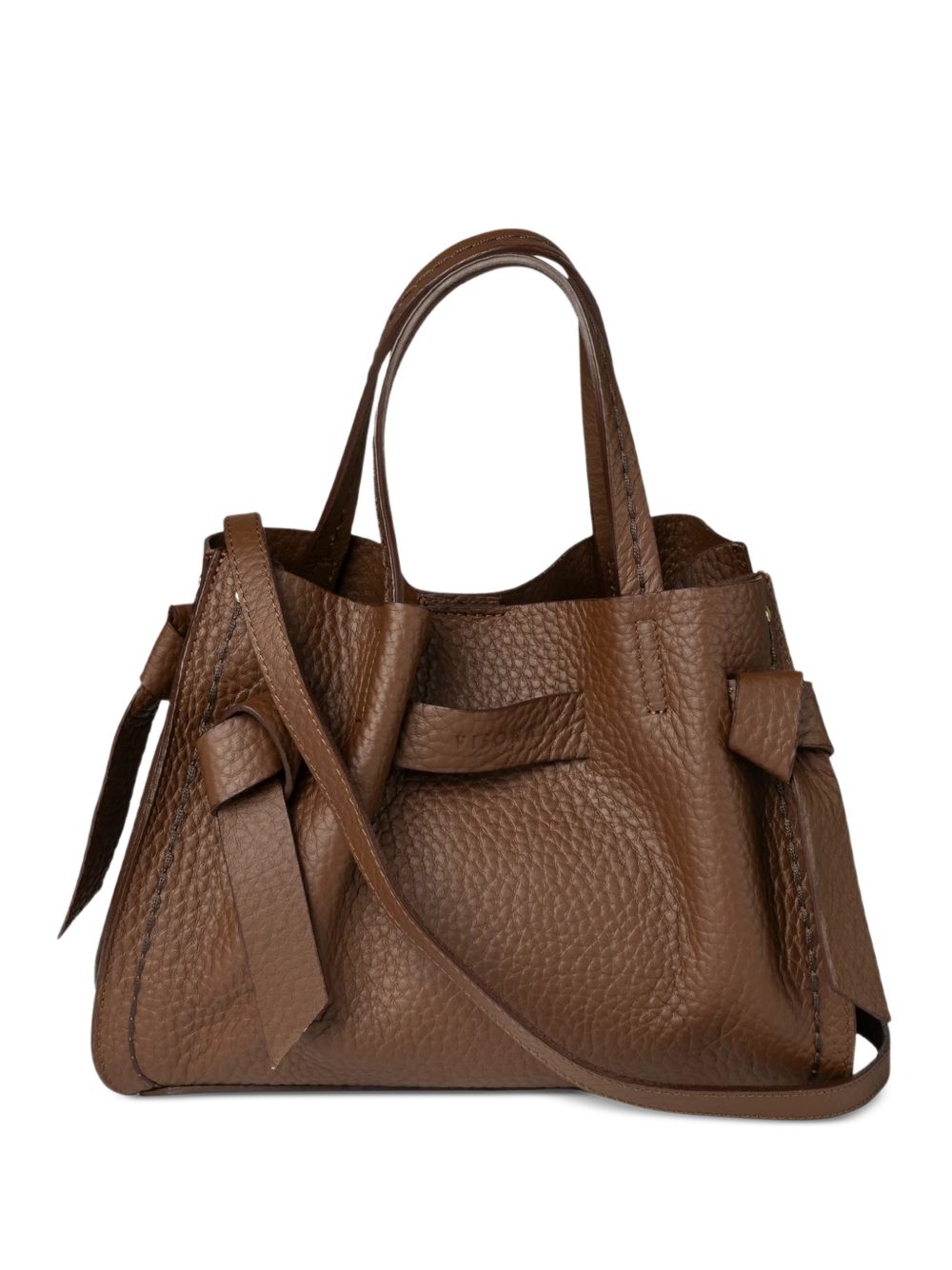 VISONA Borsa QUEEN NOCE in pelle marrone 