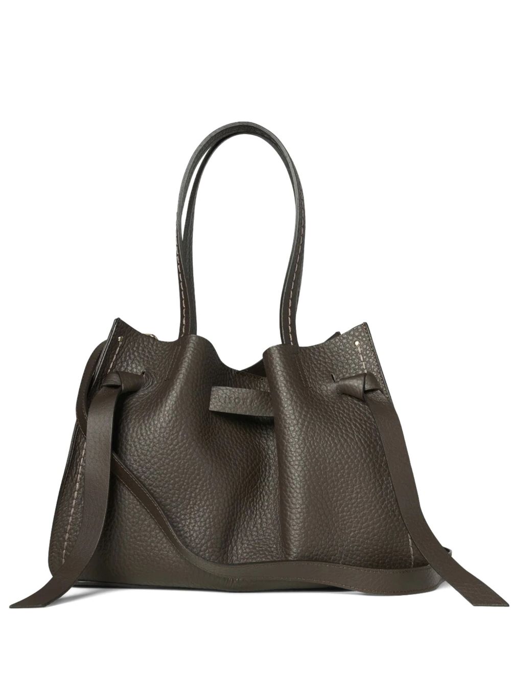VISONA Borsa QUEEN MORO in pelle marrone 