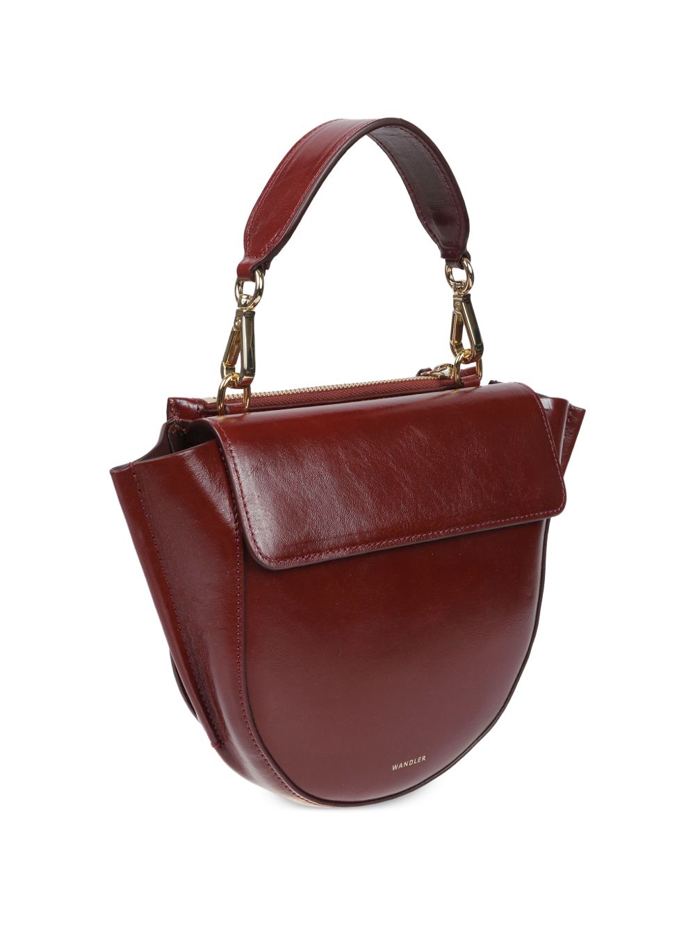 WANDLER Borsa a spalla in pelle di vitello rossa 