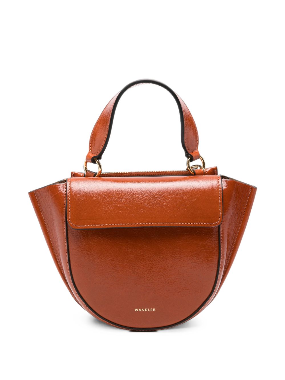 WANDLER Borsa Hortensia arancione in pelle 