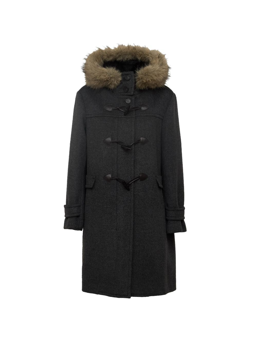 WEEKEND MAX MARA Cappotto Monopetto in Lana Vergine con Cappuccio 