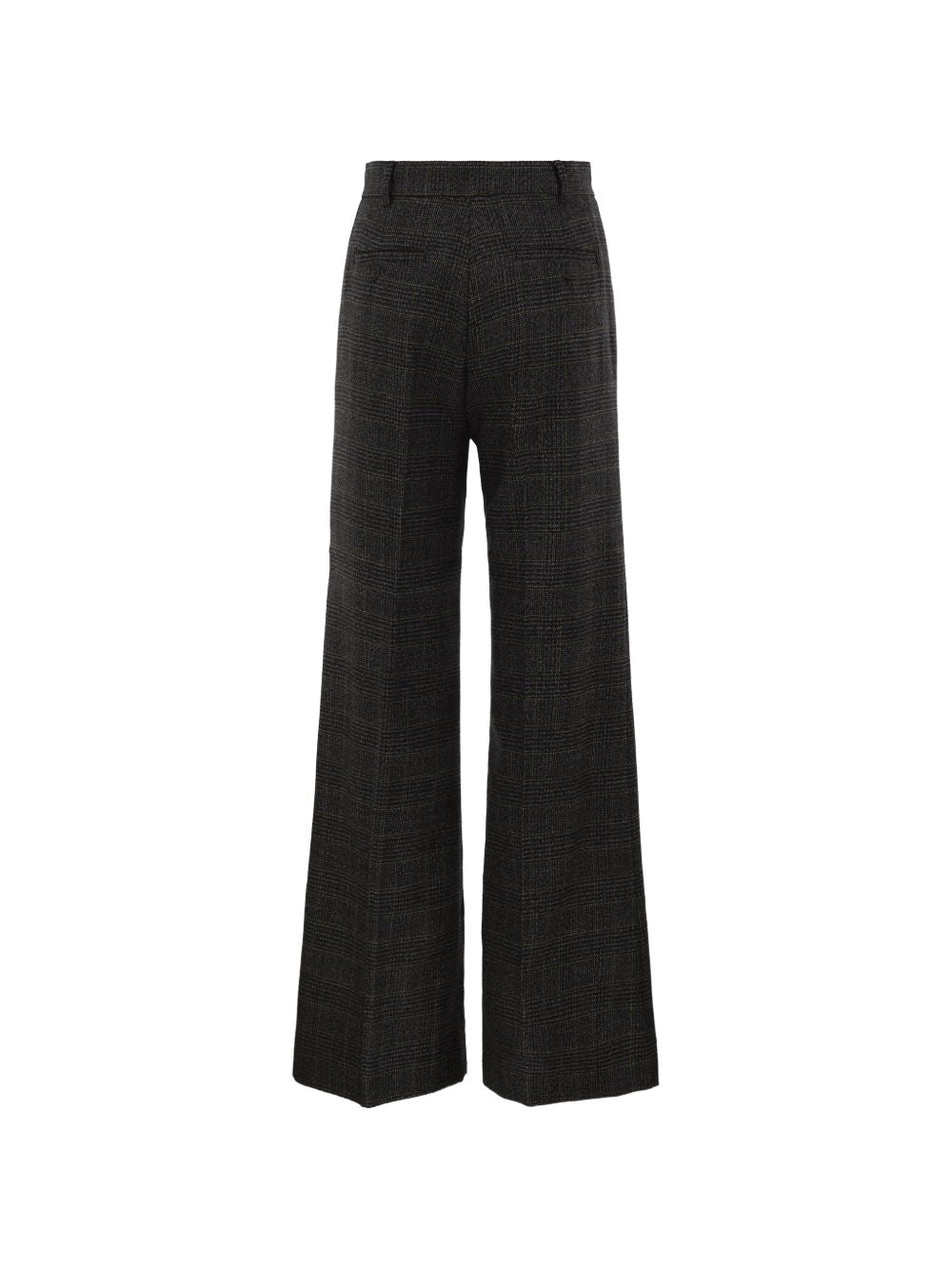 WEEKEND MAX MARA Pantaloni Grigi in Lana Principe di Galles 