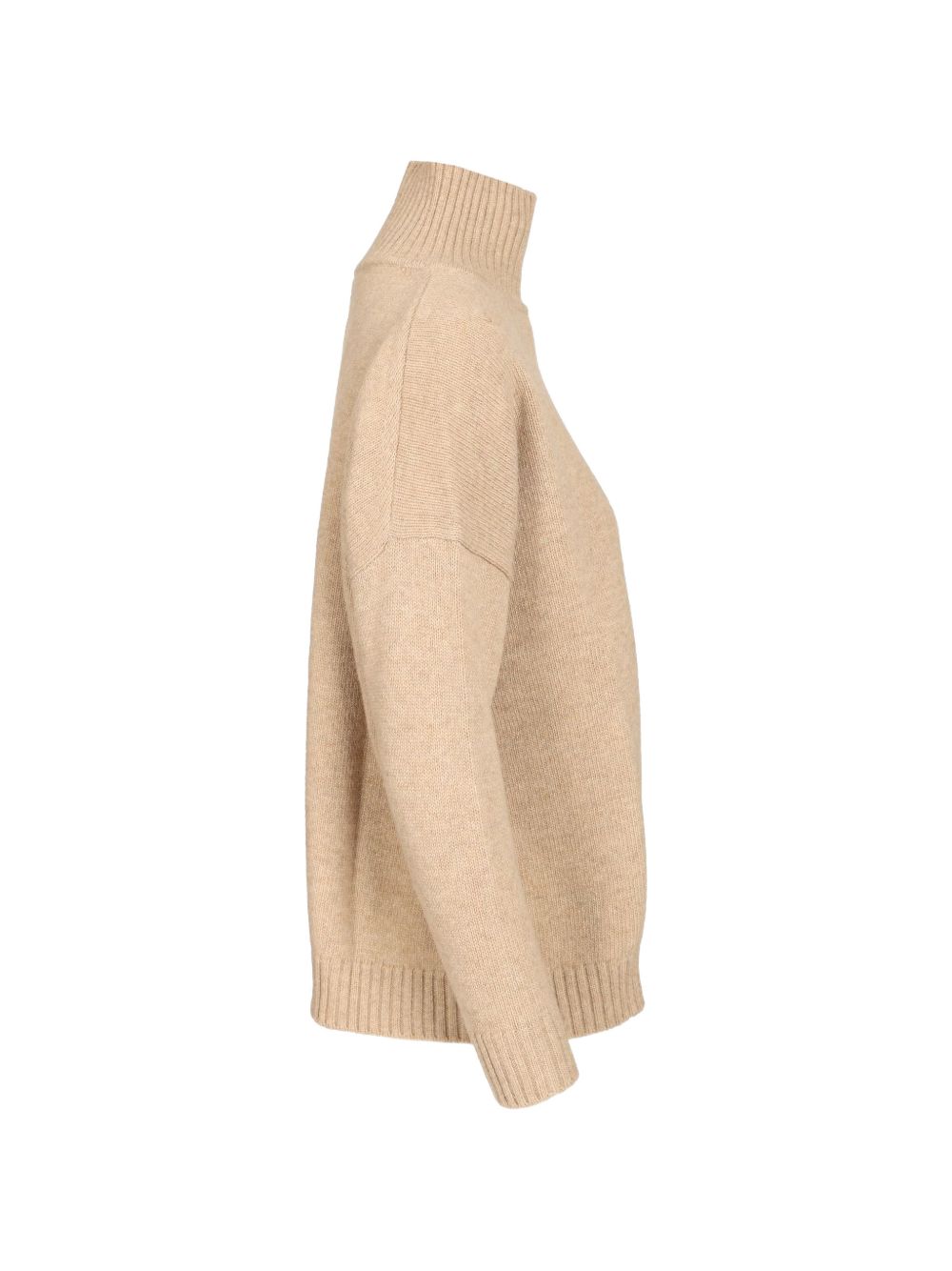 WEEKEND MAX MARA Maglia a collo alto beige in lana 