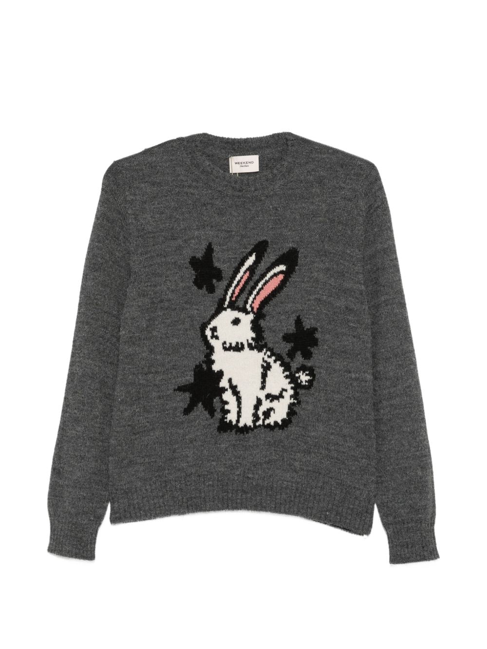 WEEKEND MAX MARA Maglia a maniche lunghe girocollo con motivo coniglietto 