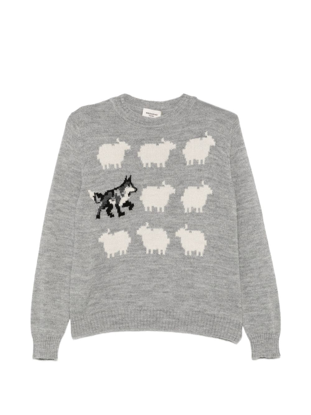 WEEKEND MAX MARA Maglia girocollo con motivo 
