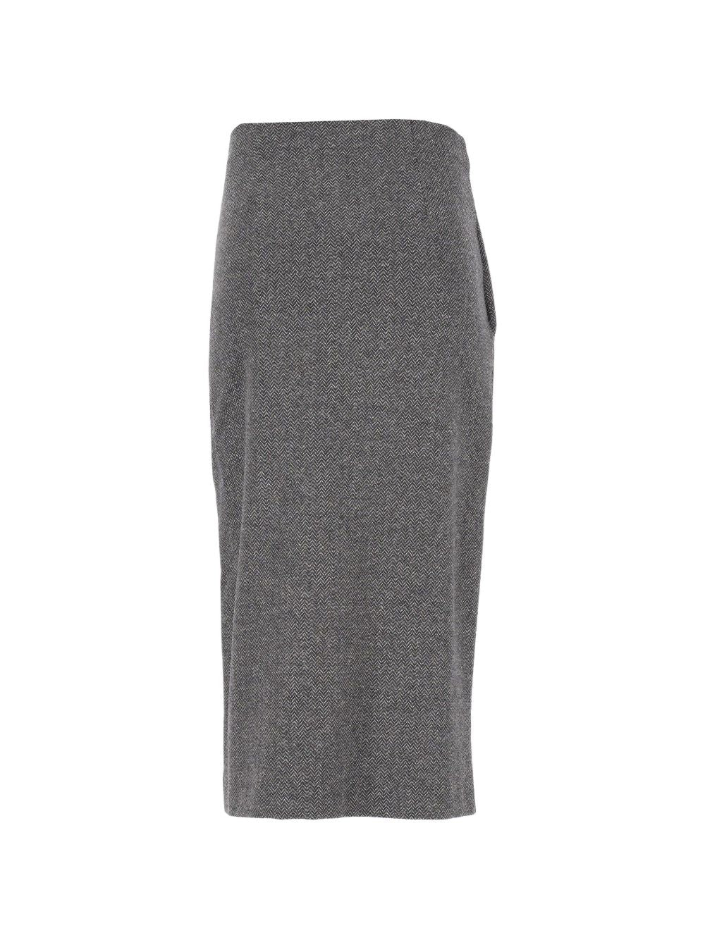WEEKEND MAX MARA Gonna midi a portafoglio con motivo spigato 