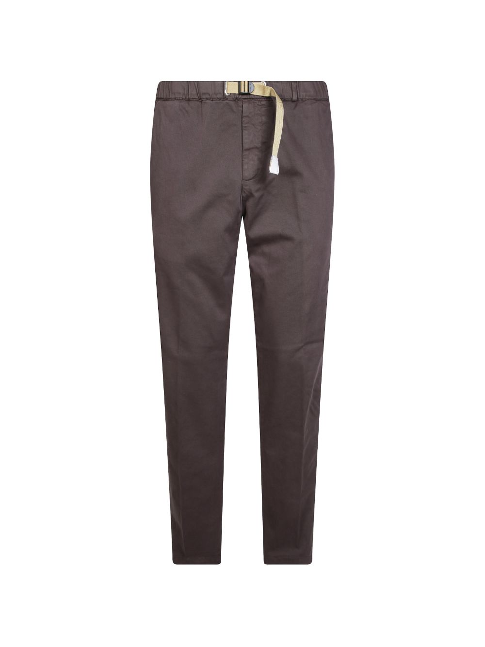 WHITE SAND Pantalone in Gabardina di Cotone Slim 