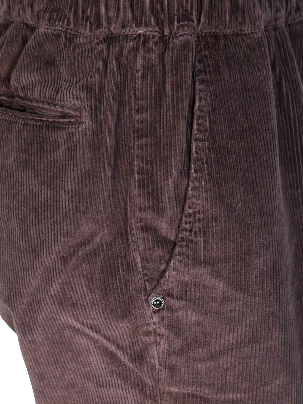 WHITE SAND Pantaloni in Velluto a Coste Marrone 