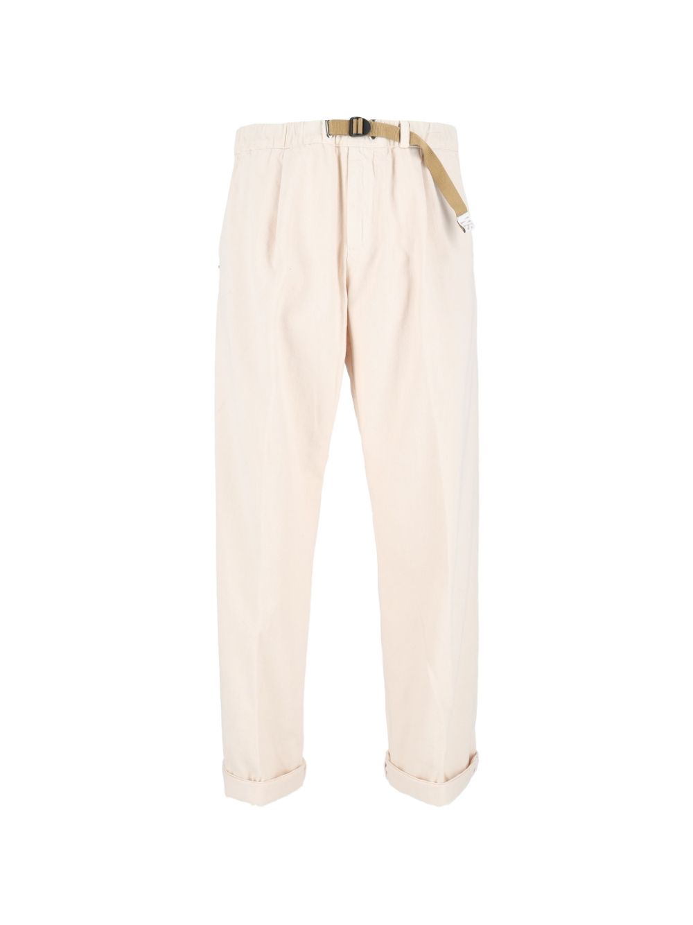 WHITE SAND Pantaloni in cotone panna con coulisse 