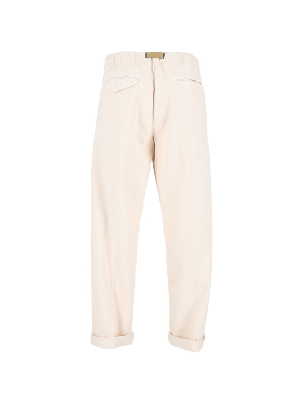 WHITE SAND Pantaloni in cotone panna con coulisse 