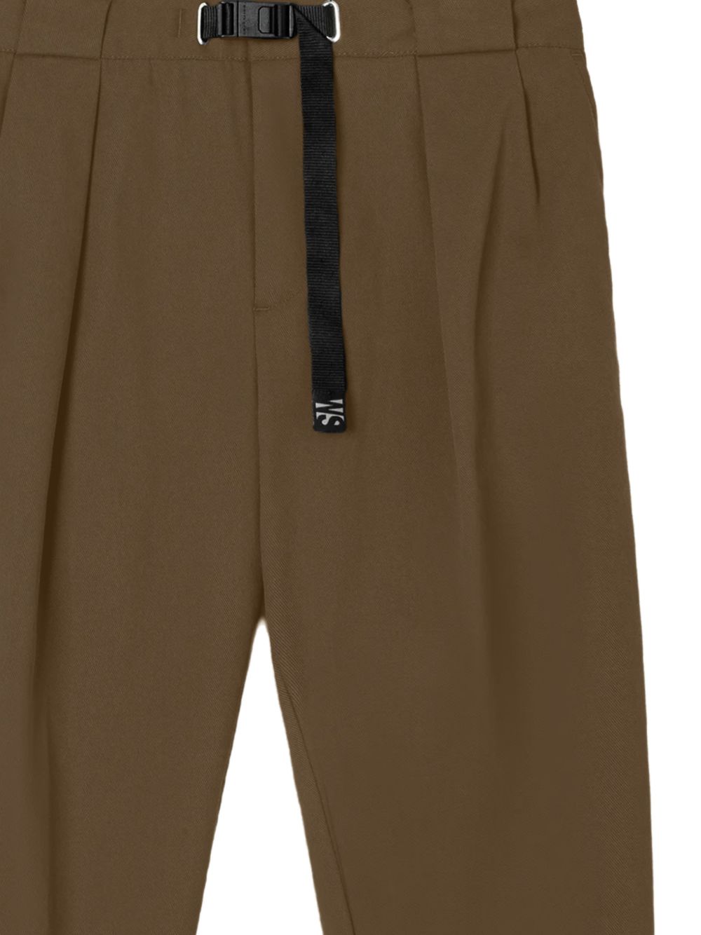 WHITE SAND Pantaloni in cotone marrone con coulisse 